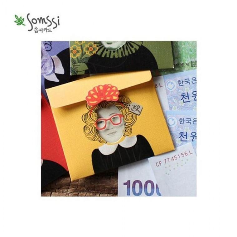 방긋 미니 돈봉투 노랑 5P 현금봉투 편지봉투