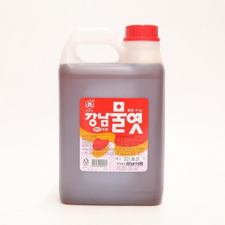 강남 황물엿 3kg 대용량물엿 설탕대용 식당조미료 멸치볶음물엿