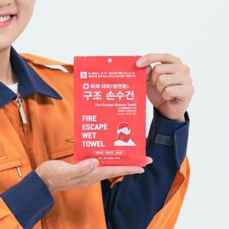 화재대피 방연 손수건 10개입 화재대피용품 화재비상용품 구조손수건 재난안전용품