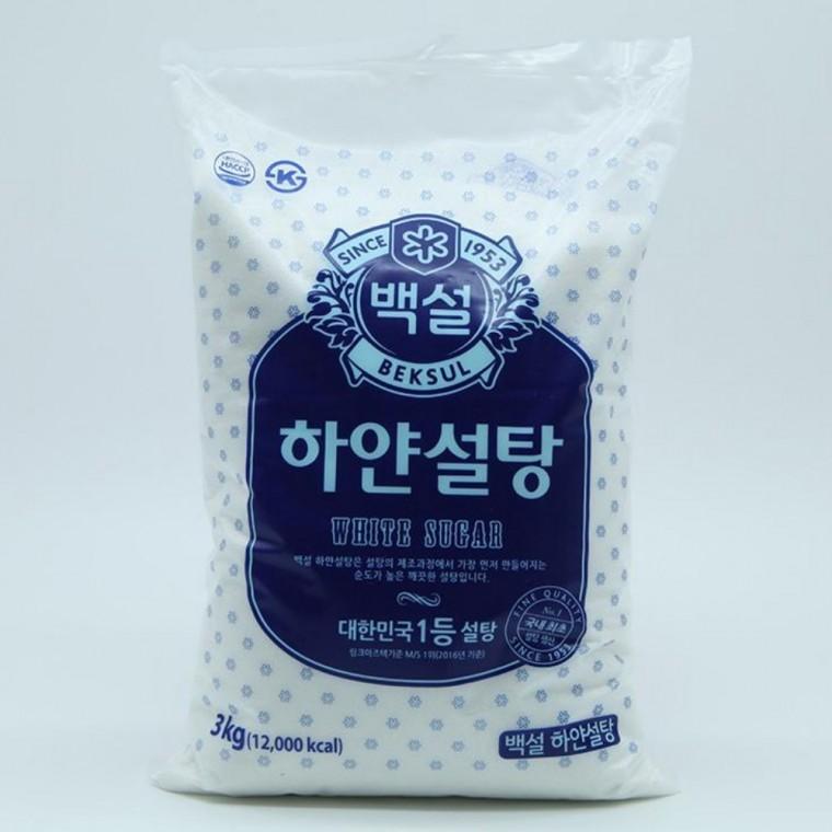 CJ 하얀 설탕 3kg 슈가 업소용설탕 백설설탕 백설하얀설탕