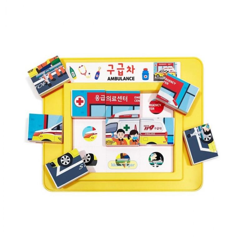 자석퍼즐 구급차 자석교구 그림퍼즐