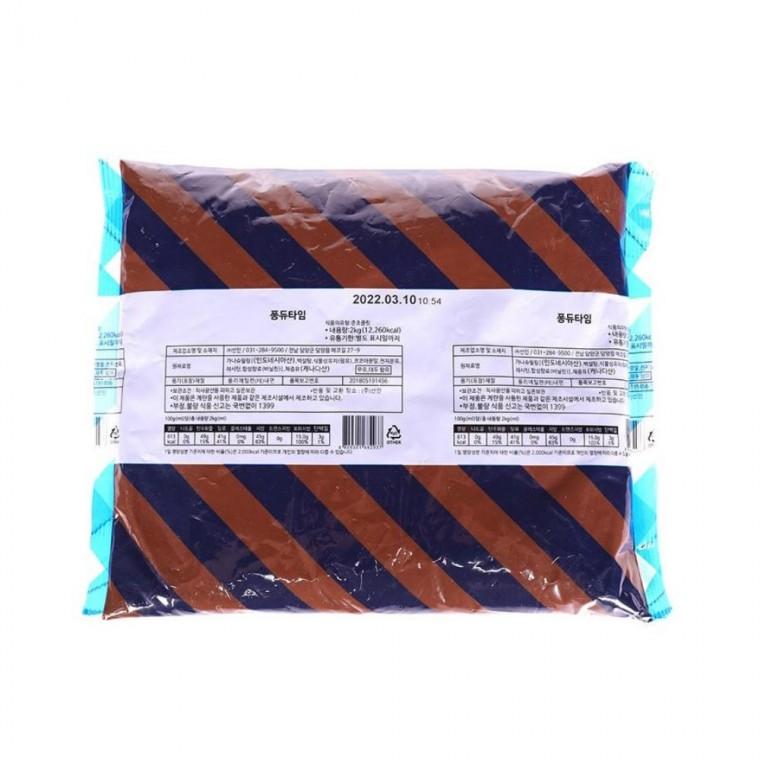 퐁듀타임 액상초콜릿 2kg 대용량초콜릿 코팅용초콜릿 베이킹초콜릿 업소용초콜릿