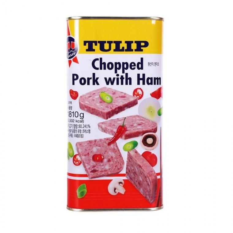 튤립 촙드 포크햄 1.81kg 통조림햄 캔햄 사각캔햄 업소용런천미트