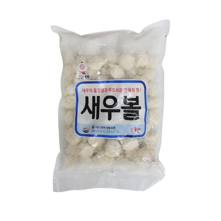 천일식품 새우볼 냉동 1kg 업소용새우완자 새우튀김간식 분식집새우튀김 새우어묵튀김