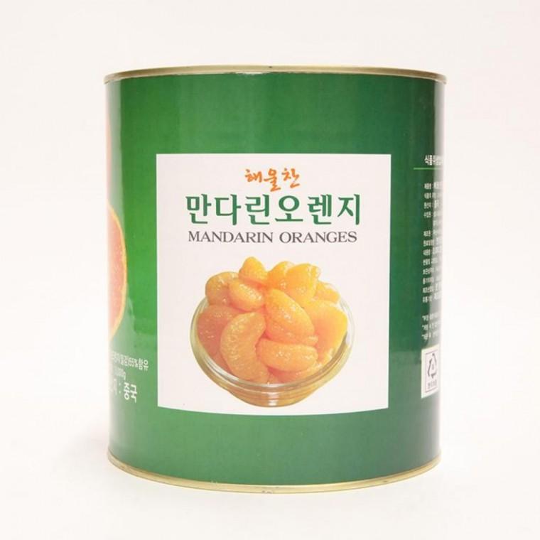 해울찬 만다린 오렌지 3kg 팥빙수만들기 과일샐러드만들기 통조림과일 과일통조림