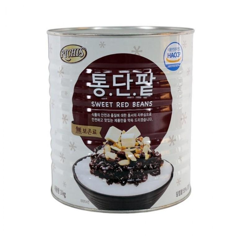 리치스 통단팥 빙수팥 3kg 팥앙금 빙수단팥 팥빙수팥 팥빙수재료