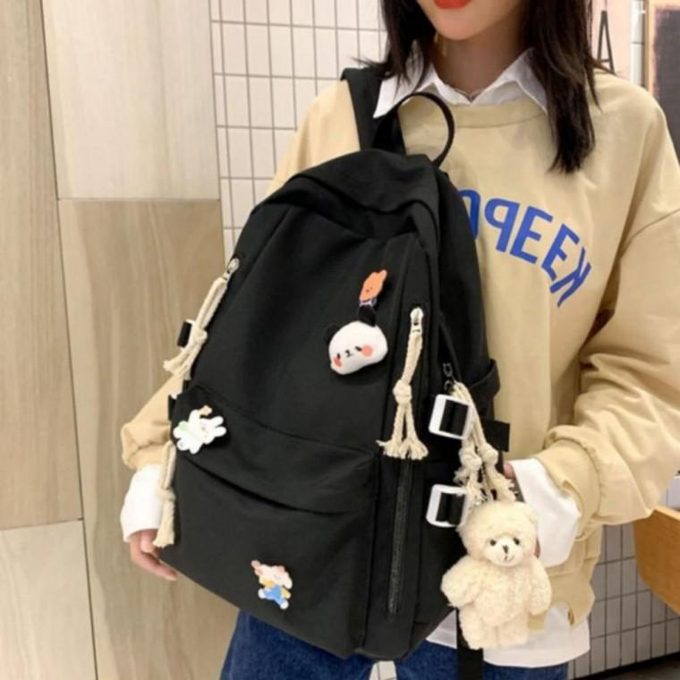 여성 신학기 백팩 학생 학교 책가방 블루 캐주얼 가방