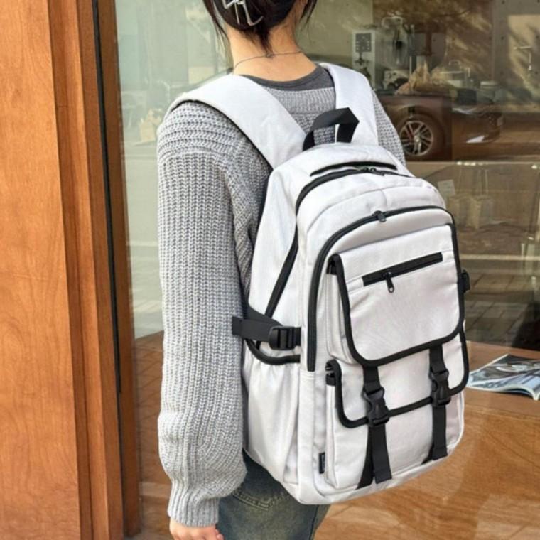 신학기 학생 포켓 백팩 캐주얼 학교 책가방 가방