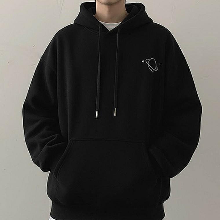 남성 겨울 캐주얼 외출룩 기모 긴팔 후드티