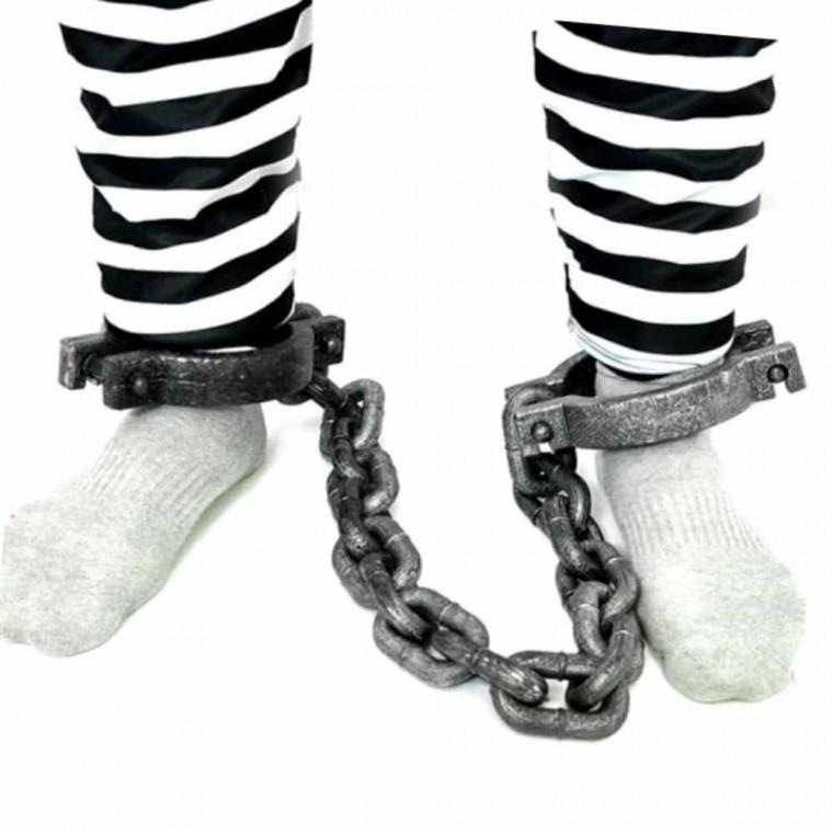 죄수용체인모형 양발목 할로윈코스튬 할로윈장식 할로윈장난감