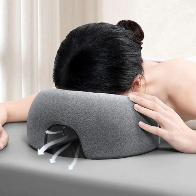 엎드림 안면 쿠션 페이스 목 안마 마사지 얼굴 베개