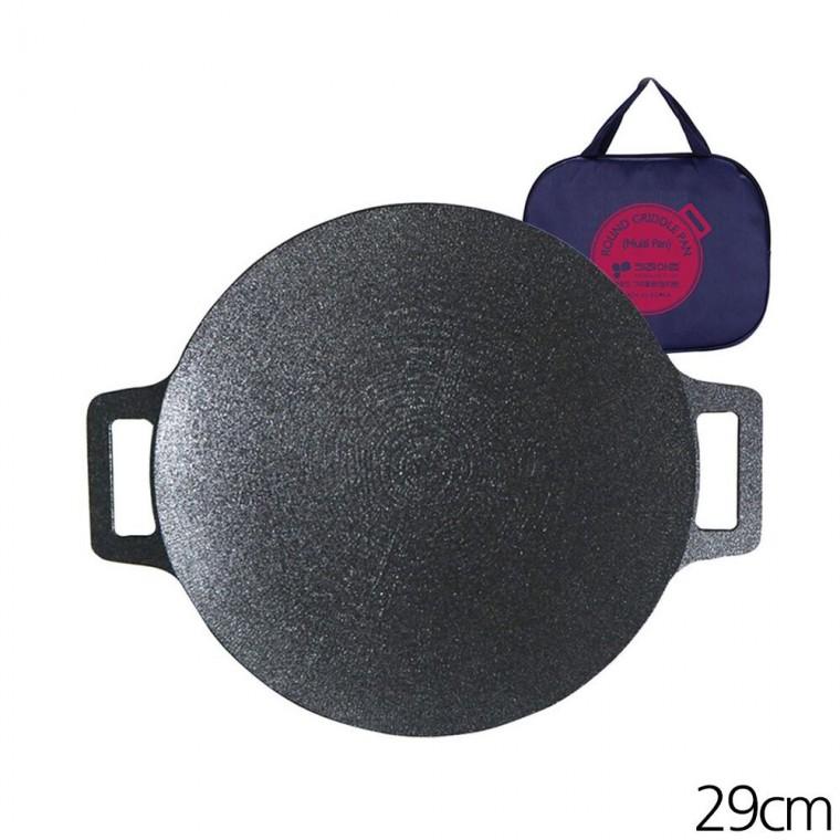 키친아트 멀티 캠핑 그리들팬 29cm 전용가방 고기 구이 전골 볶음