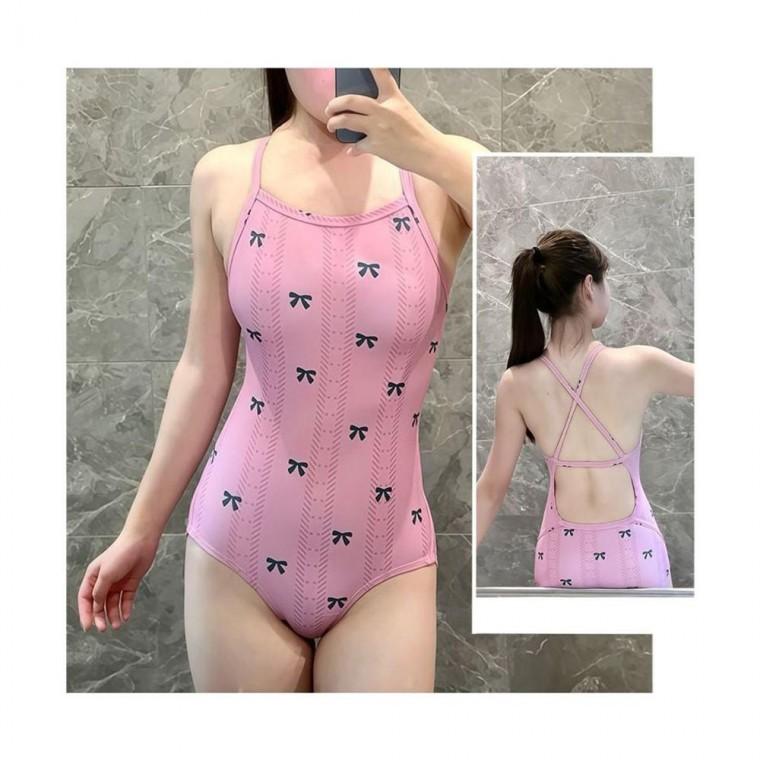 루미나D 원피스 수영복 핑크리본 수영장 전용 수영복 수영 운동 물놀이