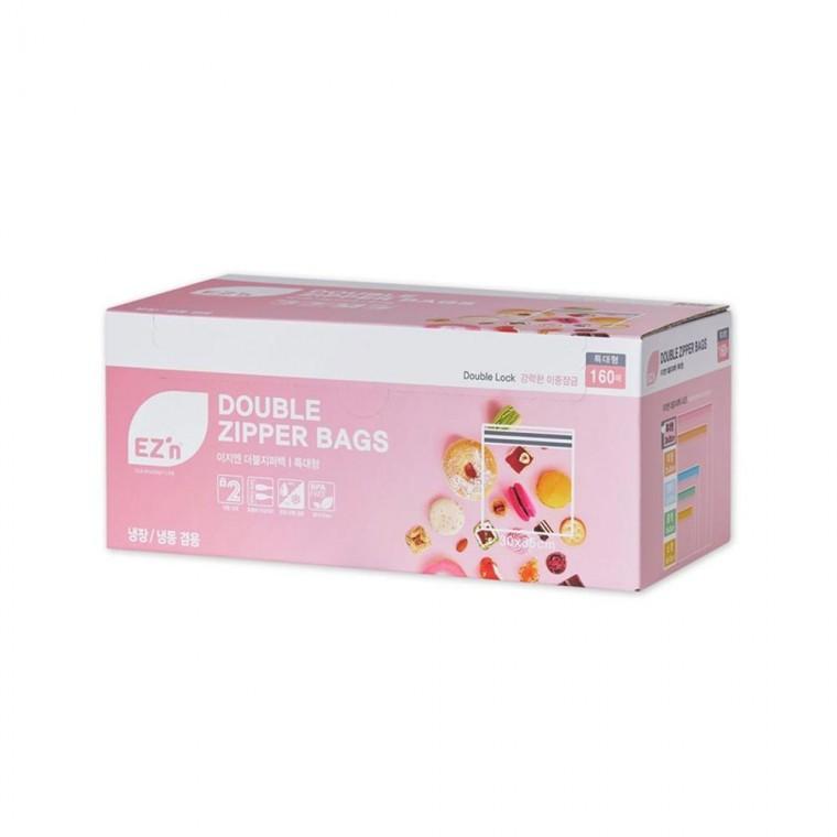 루미나D 이지엔 더블 지퍼백 특대형 160매 식품 보관