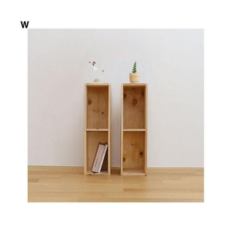 루미나D 삼나무 슬림 책장 DIY 2단 책 수납 정리 선반 좁은 공간