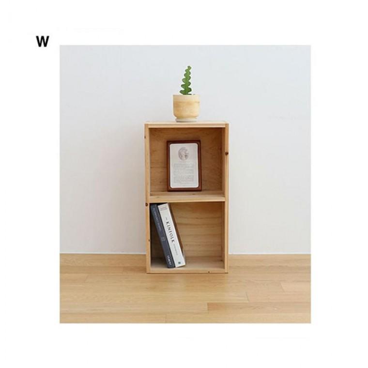 루미나D 삼나무 원목 책장 DIY 2단 330 고급 수납 선반