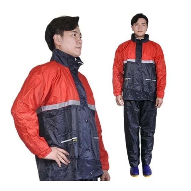 다용도 우의 상하 레드 2XL 자전거우비 작업우의 작업우비