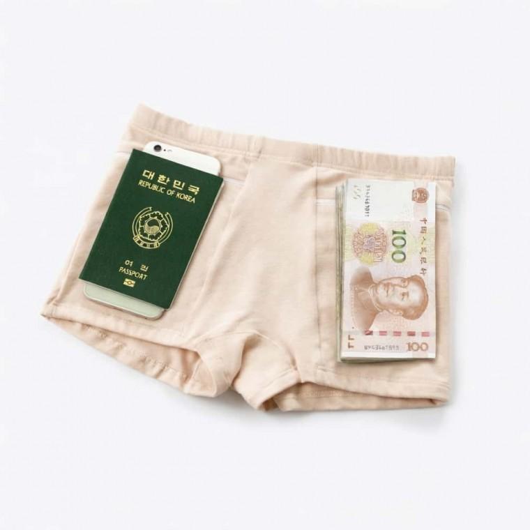 여행용 여성 지퍼 여권 팬티 속옷 여행용속옷 휴대용팬티 남녀공용팬티