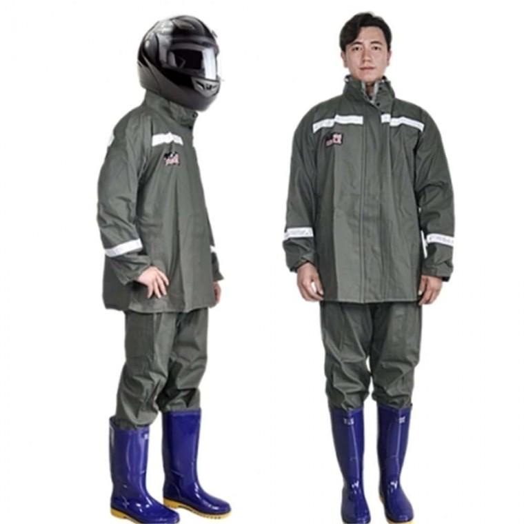 오토바이 우의 상하 국방색 2XL 현장우의 낚시우의 상하우의