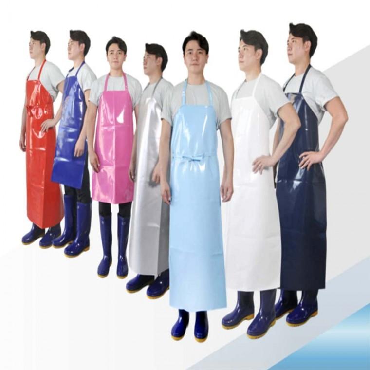 양면 방수 앞치마 120X120 특대 핑크 설거지앞치마 수산시장앞치마 업소용앞치마