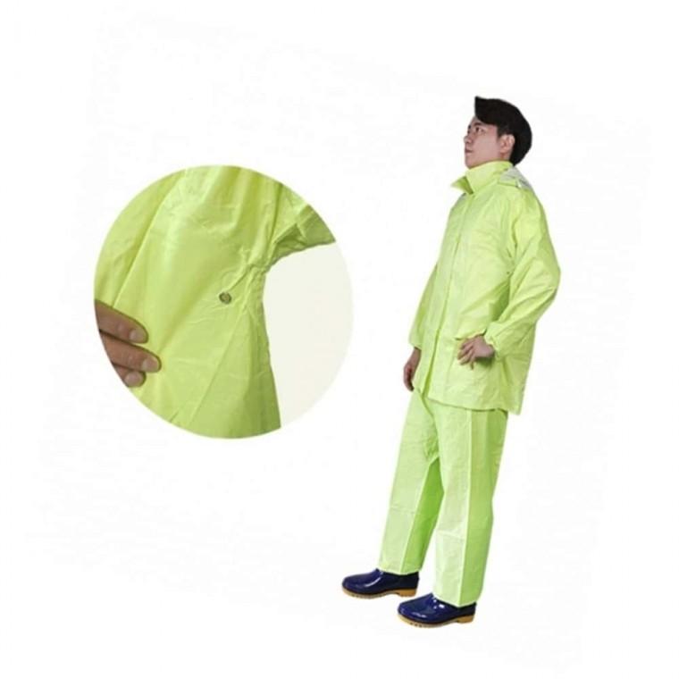보급 안전우의 상하 연두형광 2XL 고급우비 남자레인코트 고급우의