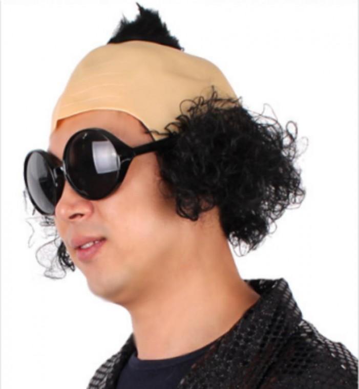 대머리 소품 스킨 코믹 고무 파티 가발 할로윈 소재 코스튬 라텍스