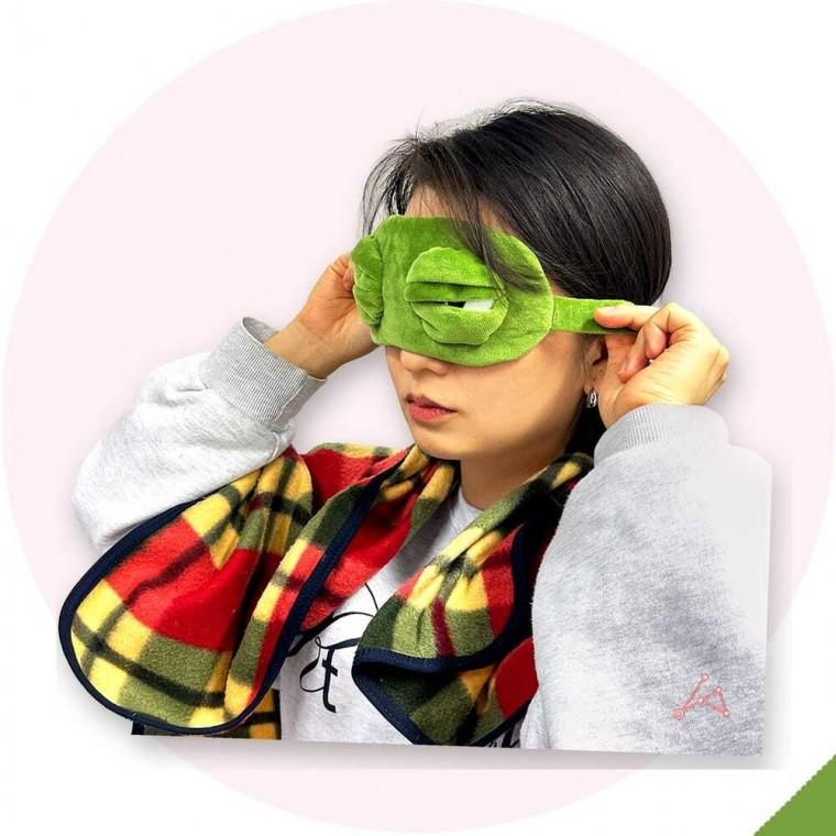슬픈 개구리눈 수면 안대 하트유통