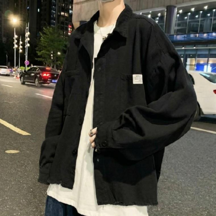 긴팔 루즈핏 봄 가을 남방 남성 셔츠 면 기본 카라 드레스