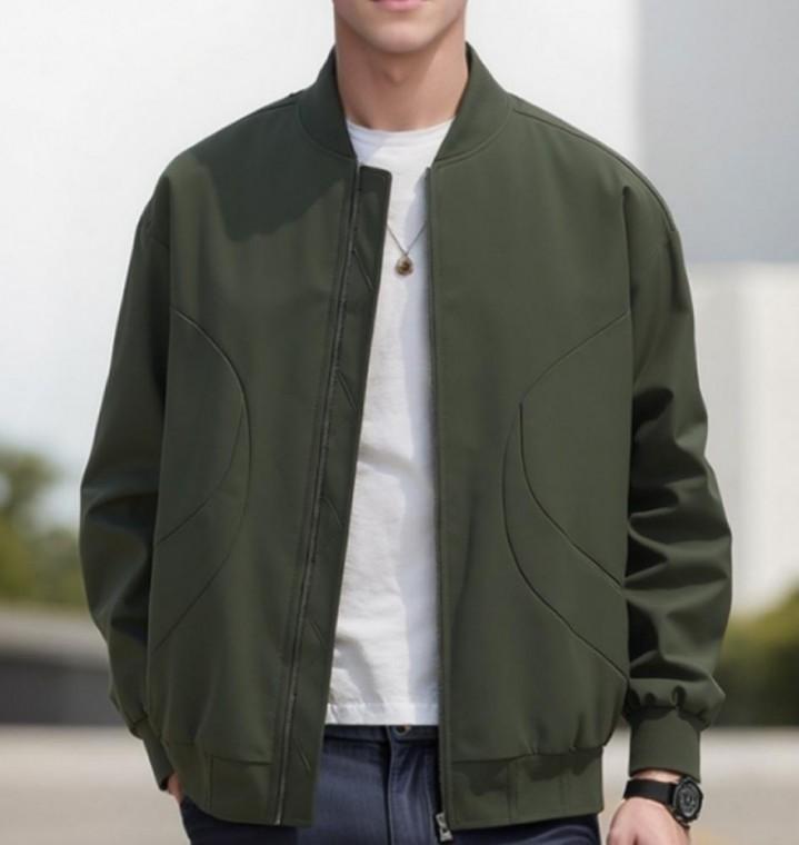 시보리 간절기 무지 항공 남성 나일론 블루종 가을 점퍼 봄 자켓