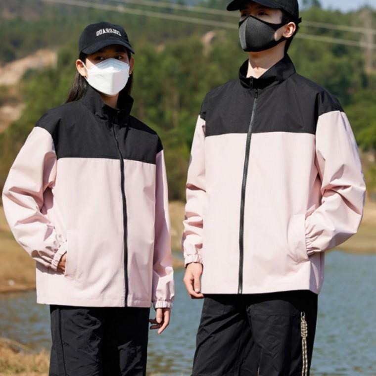 바람막이점퍼 아웃도어 집업자켓 간절기 점퍼 등산아우터 자켓 투톤 바람막이 남녀공용 배색