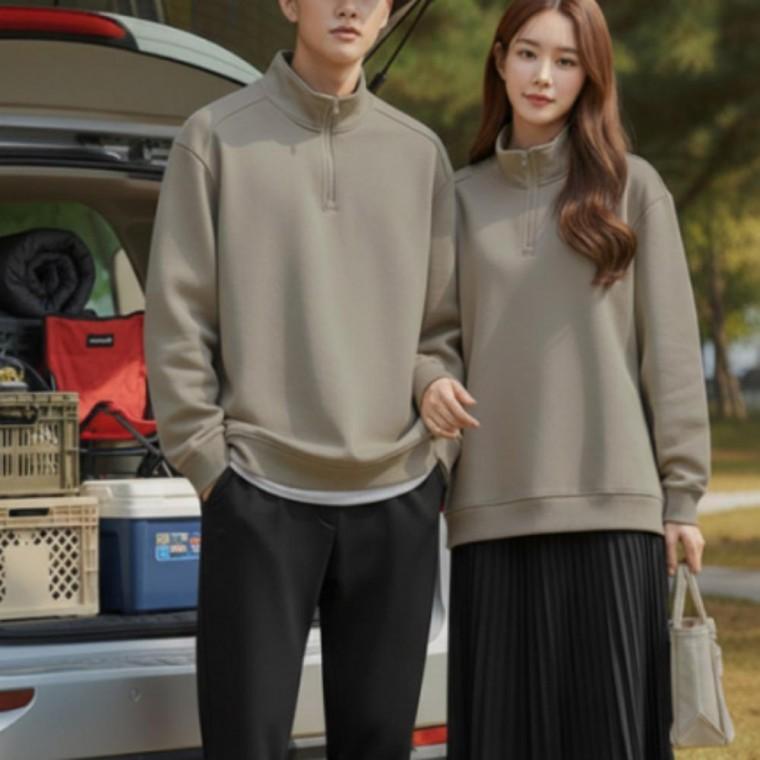 티셔츠 봄 긴팔 반집업맨투맨 가을 카라티 카라 맨투맨 카라티셔츠 하프집업 루즈핏