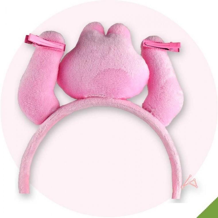 양손 집게 장식 인형 머리띠 하트유통