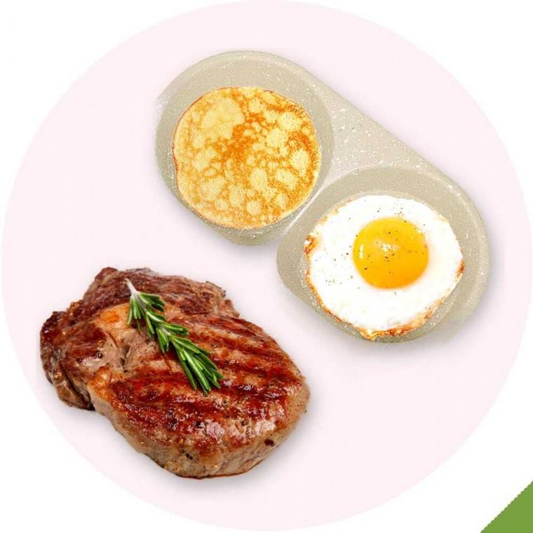 3칸 조리용 3in1 멀티 프라이팬 하트유통