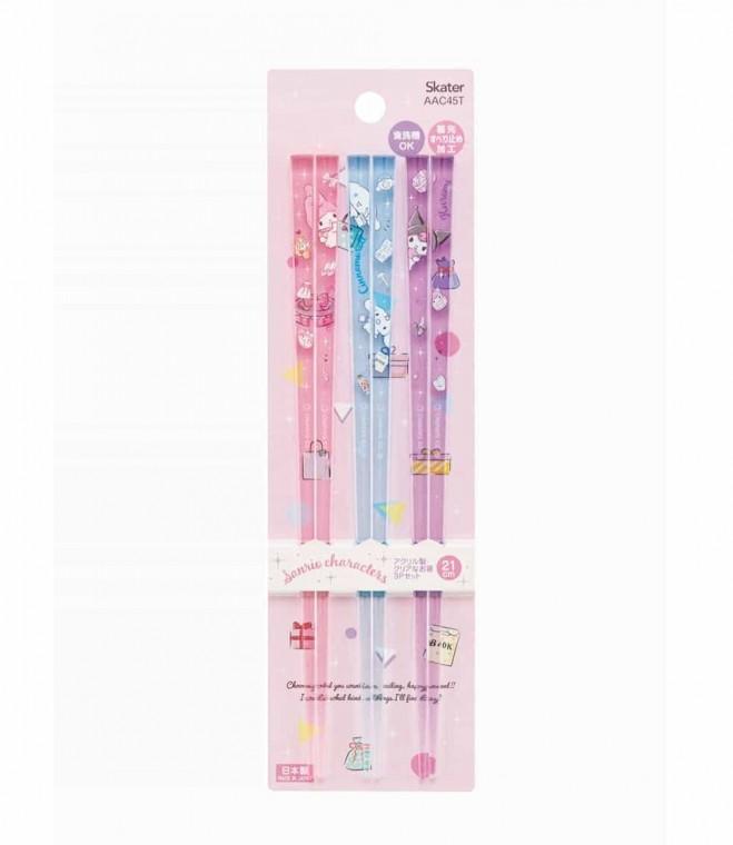 혀니추천  아크릴 젓가락 21cm 3P 세트 도시락젓가락