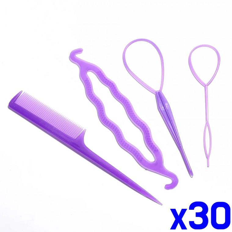 포니테일 크리에이터 헤어 스타일링 4종세트 x30개