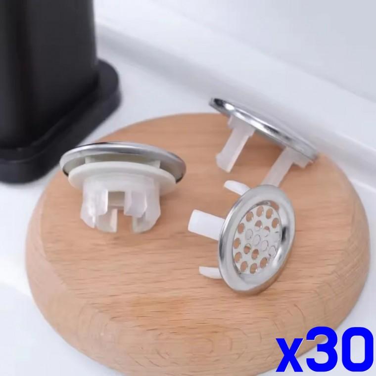 세면대 오버플로우 캡 물넘침방치 구멍마개 x30개