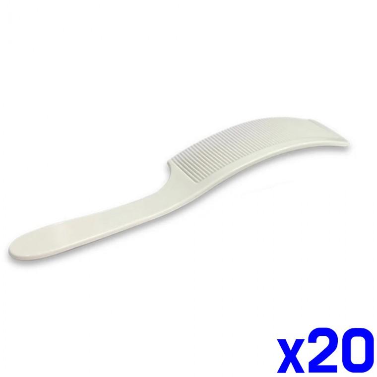 곡선 커트빗 미용 헤어 커팅 수염 정리 빗 x20개