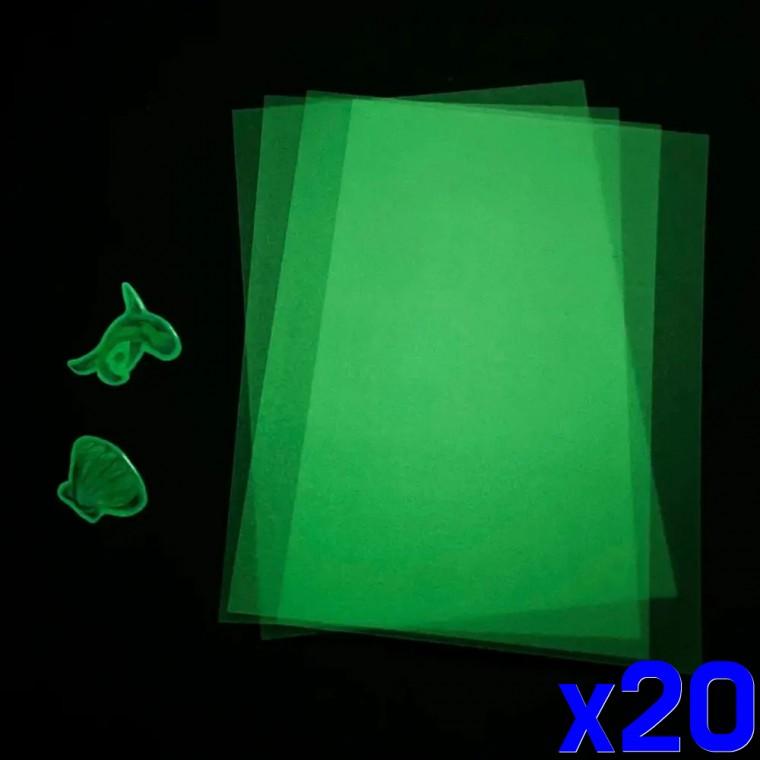 DIY 야광 열수축 필름 키링 만들기 형광 x20개
