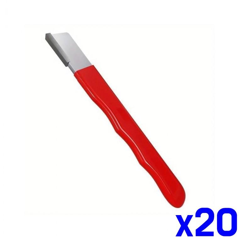 가위숫돌 휴대용 칼갈이 니퍼 전지가위 연마 x20개