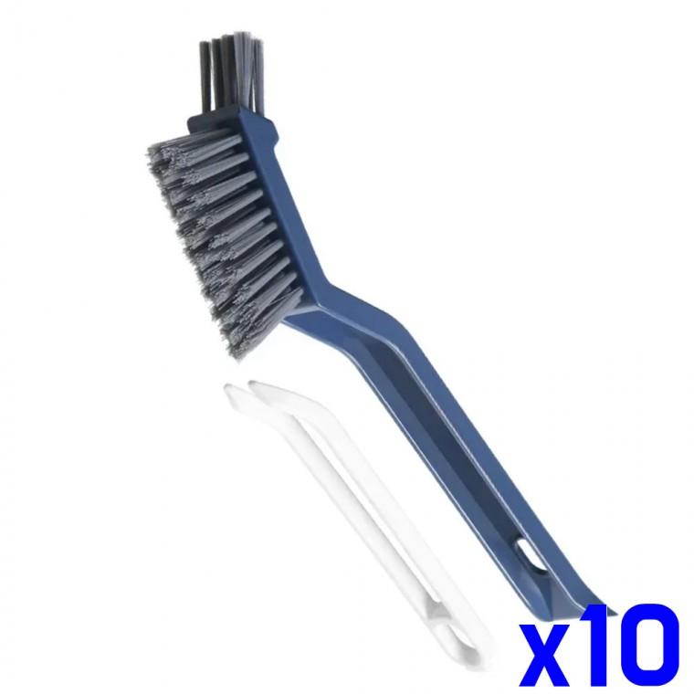 V형 틈새 청소 강모 브러시 모서리 청소솔 x10개