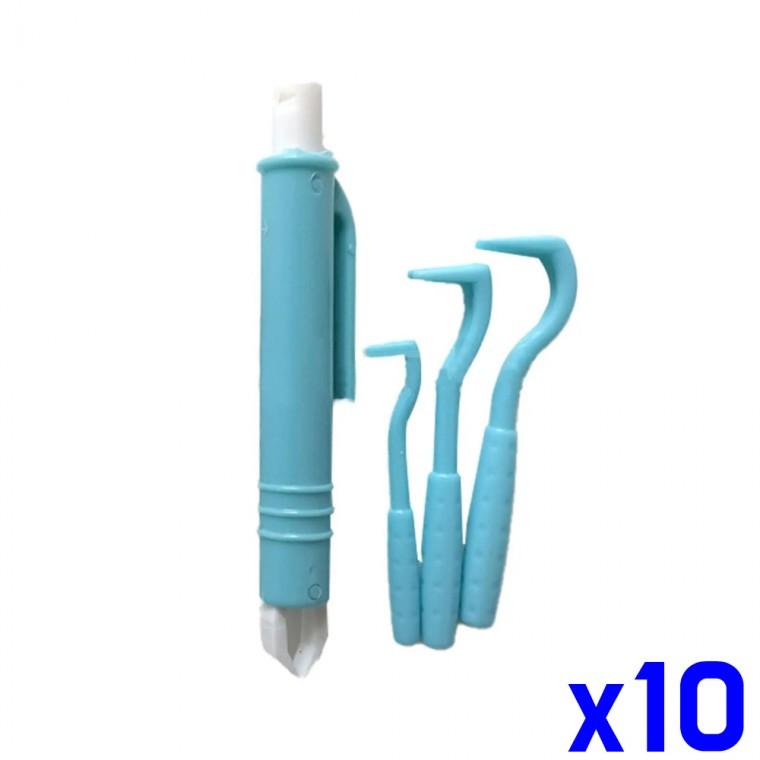 강아지 진드기 제거 핀셋 후크 반려동물 키트 x10개
