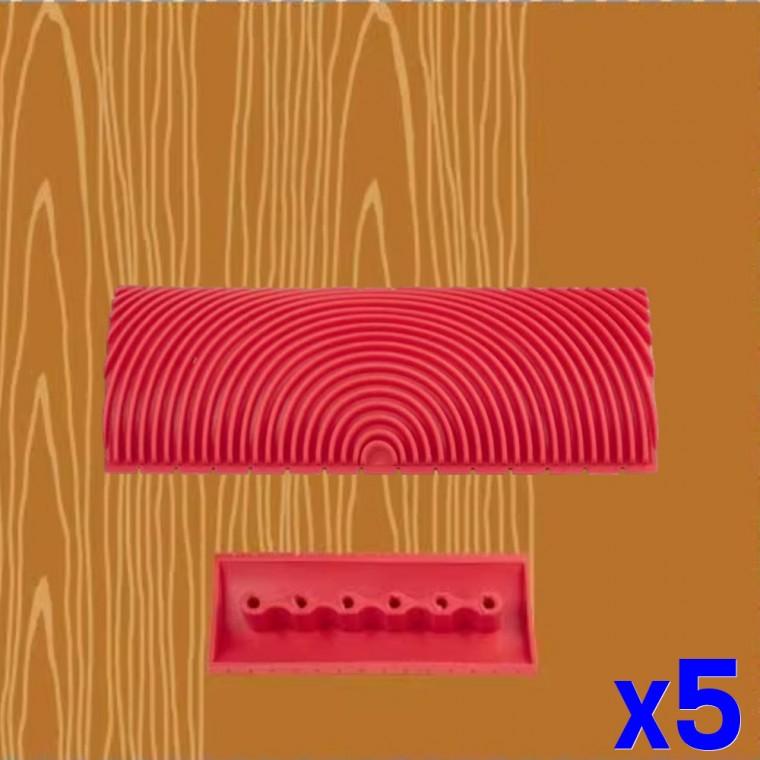 목재 그레인 브러시 나뭇결 셀프 페인팅 툴 L x5개