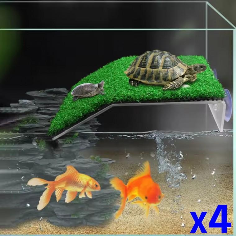 거북이 쉼터 인조잔디 아크릴 일광욕 육지 S x4개
