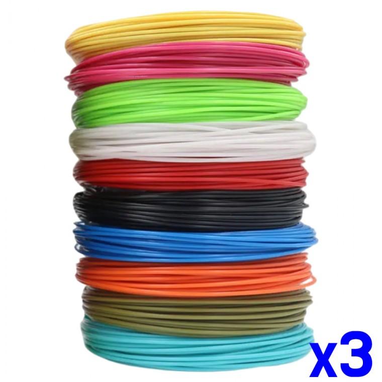 3D펜 소재 PLA 필라멘트 5Mx10색 x3개