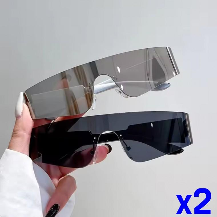무테 원피스 선글라스 UV400 일체형 렌즈 x2개