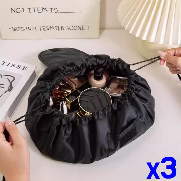 드로스트링 메이크업 가방 화장품 파우치 x3개