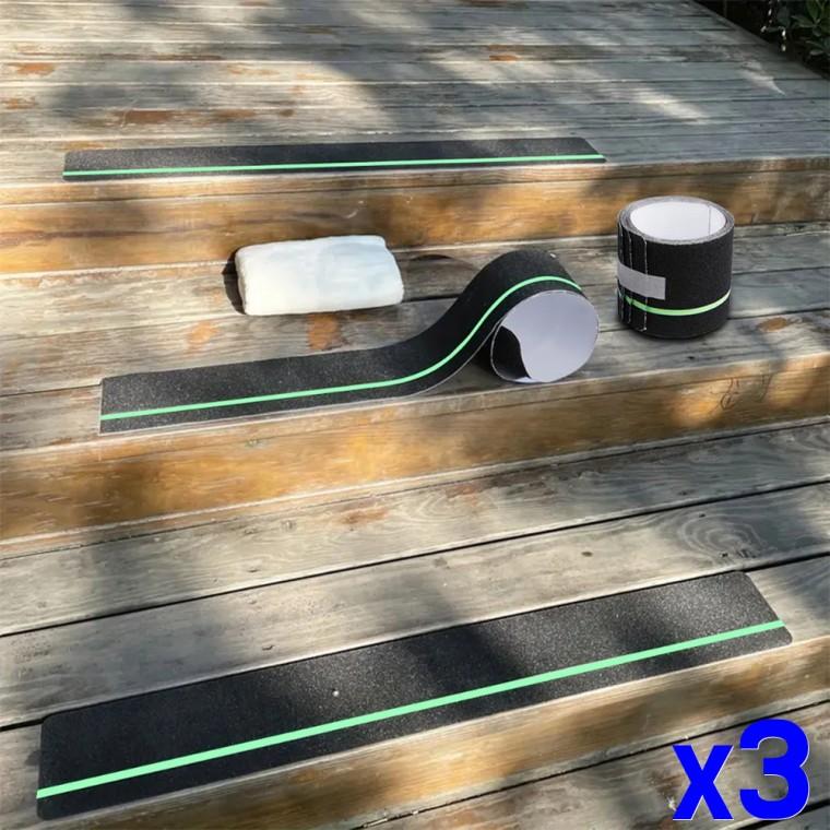 야광 미끄럼 방지 패드 계단 접착 시트 x3개