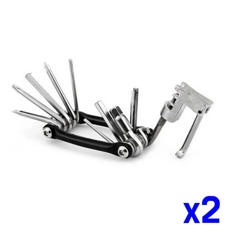 자전거 멀티툴 11in1 접이식 휴대 수리 공구 x2개