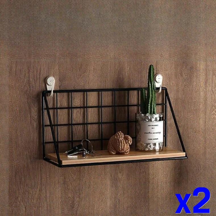 우드 철제 벽걸이 선반 바구니 수납 일반 25cm x2개