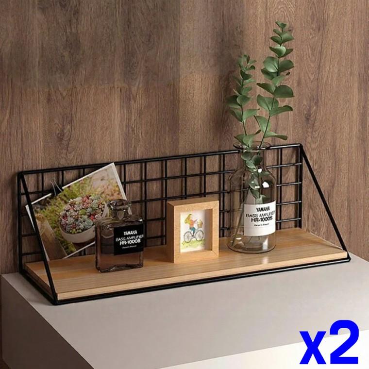 우드 철제 벽걸이 선반 바구니 수납 가림막 25cm x2개